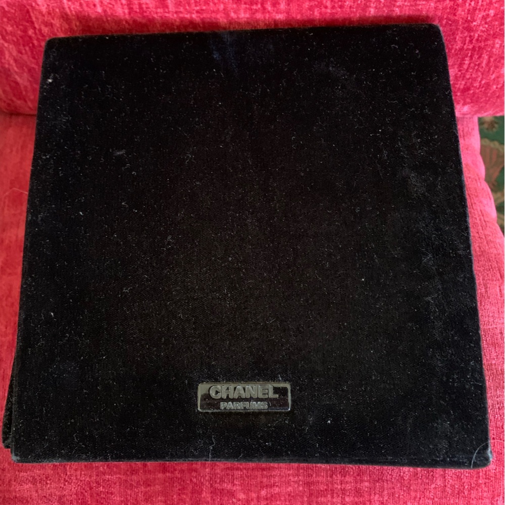 Chanel velvet box.